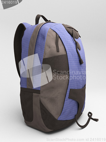 Image of Blue travel backpack