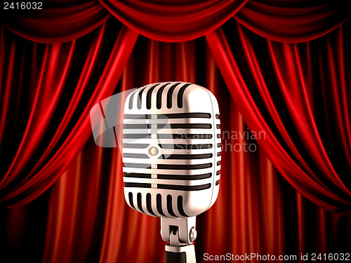 Image of Microphone on stage