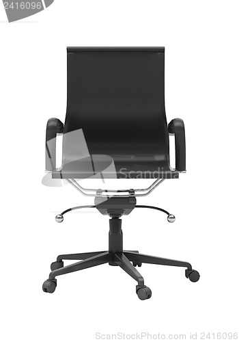 Image of Gray office chair isolated