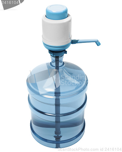 Image of Bottle of water with the pump