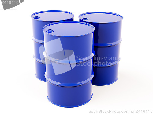 Image of Blue metal barrel