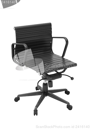 Image of Gray office chair isolated