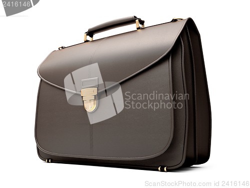 Image of Black business briefcase isolated