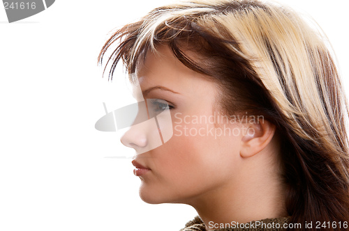 Image of Woman on white background