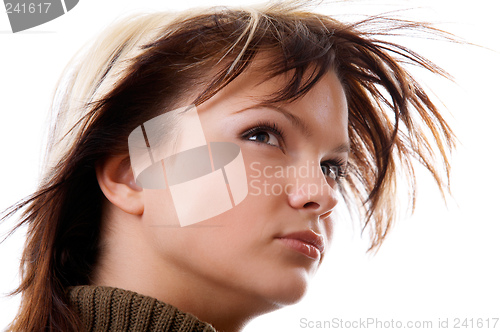 Image of Woman on white background