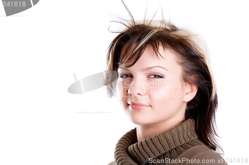 Image of Woman on white background