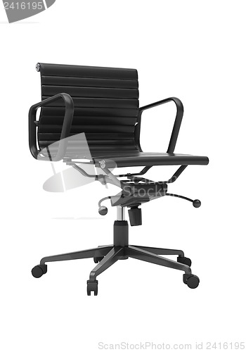 Image of Gray office chair isolated