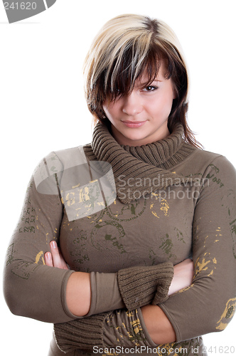 Image of Woman on white background