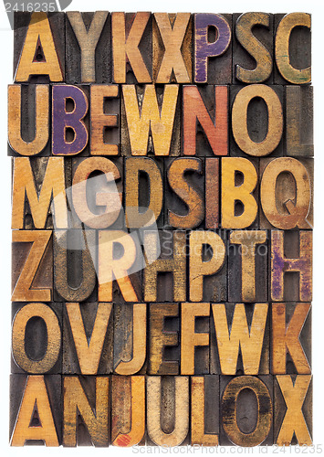 Image of wood type alphabet