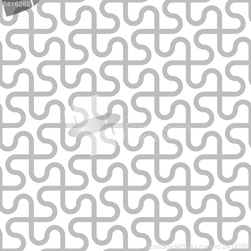 Image of Abstract seamless pattern - curved gray lines on white backgroun