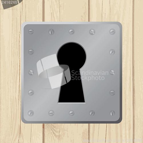 Image of Illustration - keyhole on wooden door