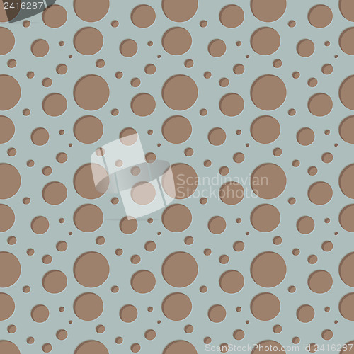 Image of Seamless pattern - blue surface with holes