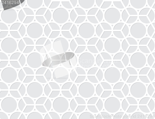 Image of Abstract seamless pattern - circles and hexagons