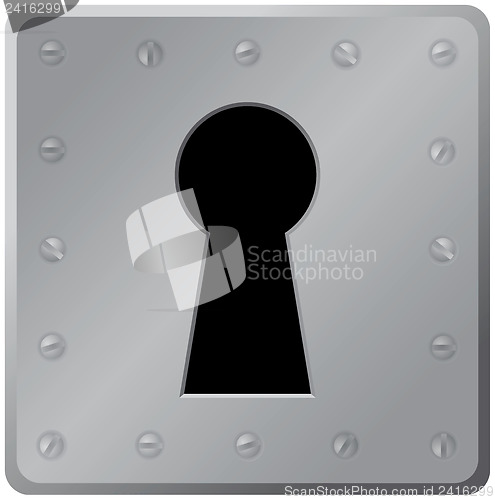 Image of Illustration - keyhole on white background