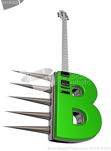 Image of letter b guitar