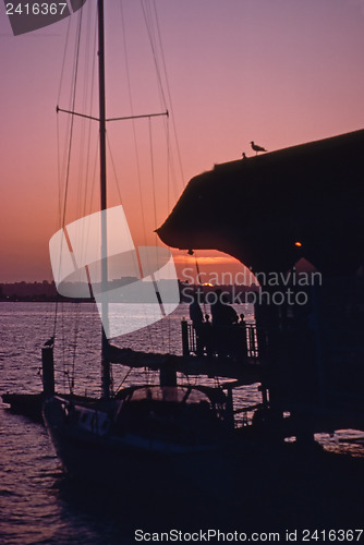 Image of Dusk in harbor