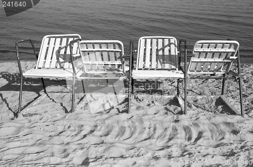 Image of elbow-chairs on the beach