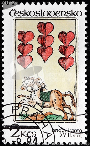 Image of Nine of Hearts Stamp