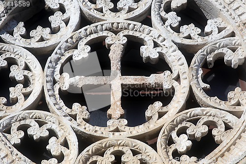 Image of Rose Window, Church of Assumption of the Blessed Virgin Mary in Pag, Croatia