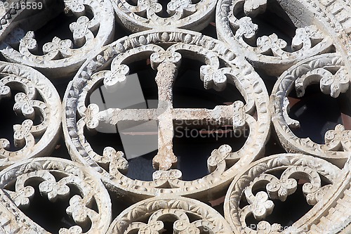 Image of Rose Window, Church of Assumption of the Blessed Virgin Mary in Pag, Croatia