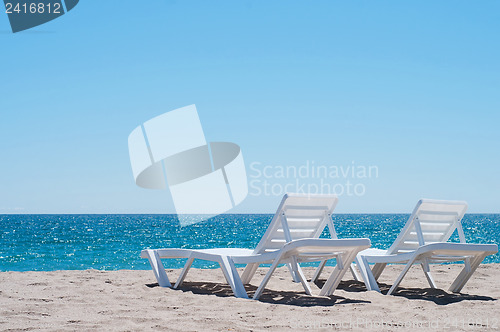 Image of Two sunloungers