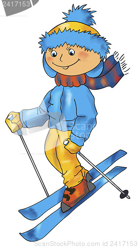 Image of Skiing boy