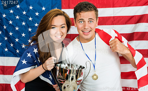 Image of Two American Sports fans