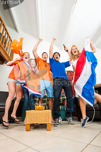 Image of Ecstatic Dutch fans