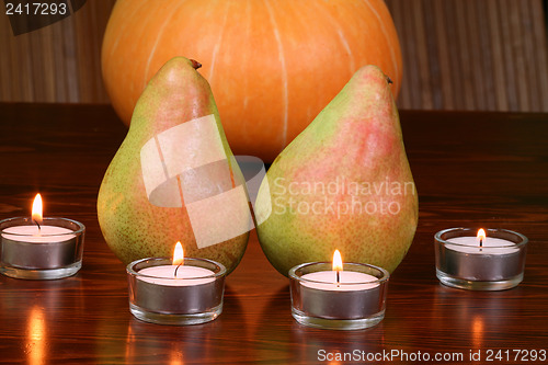 Image of Pears and tealights