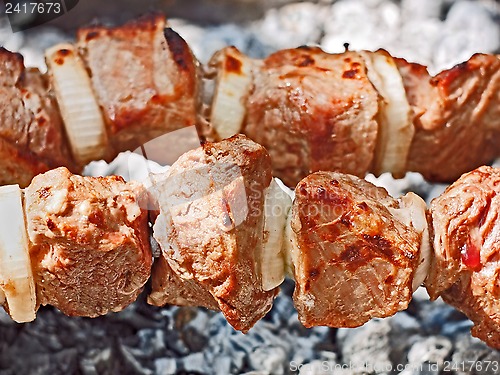 Image of Meat roasted in chargrill