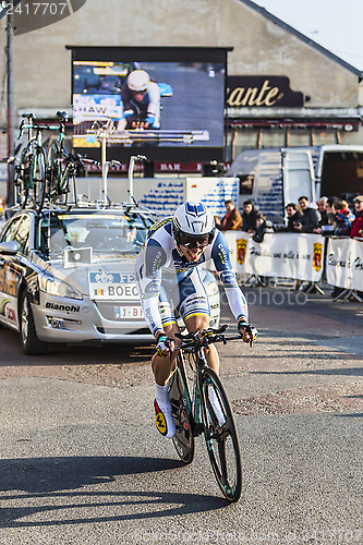 Image of The Cyclist Kris Boeckmans- Paris Nice 2013 Prologue in Houilles