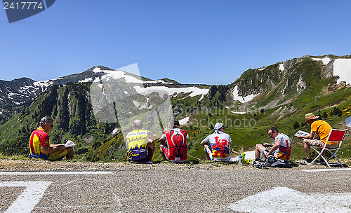 Image of Amateur Cyclists on Col de Pailheres