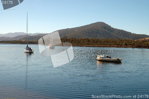 Image of Huon River boats