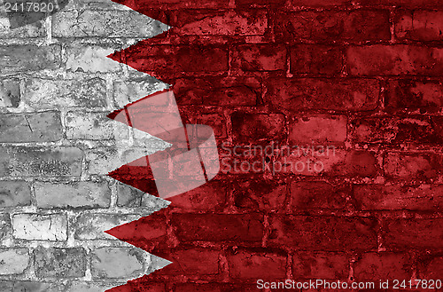 Image of Bahrain flag on wall