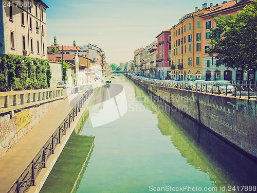 Image of Retro look Naviglio Grande, Milan