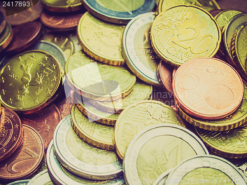Image of Retro look Euro coins