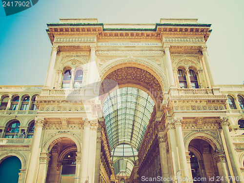 Image of Retro look Galleria Vittorio Emanuele II, Milan