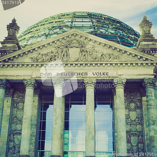 Image of Retro look Berlin Reichstag