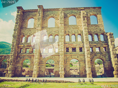 Image of Retro look Roman Theatre Aosta