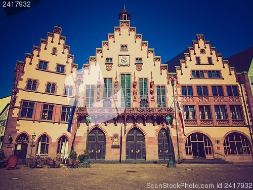 Image of Retro look Frankfurt city hall