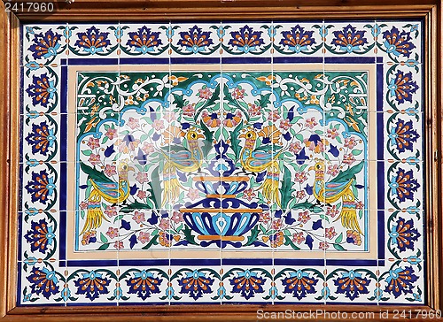 Image of Panel with floral and architectural motifs