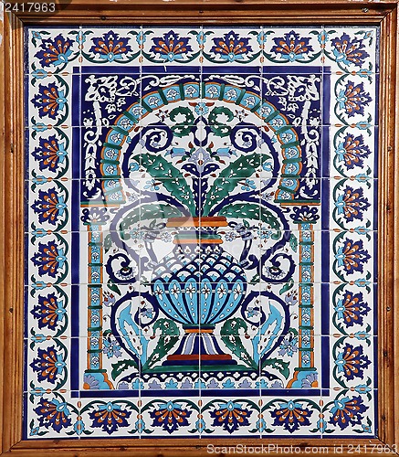 Image of Panel with floral and architectural motifs