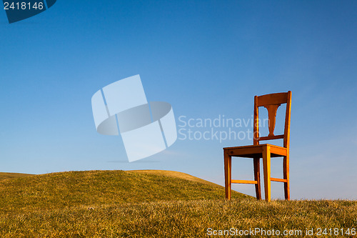 Image of The old chair on the golf course