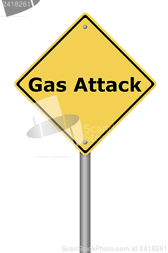 Image of Warning Sign Gas Attack
