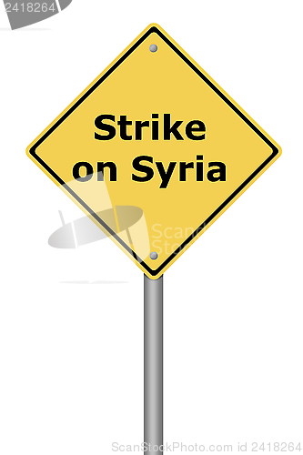 Image of Warning Sign Strike on Syria