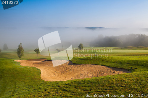 Image of Summer on the empty golf course