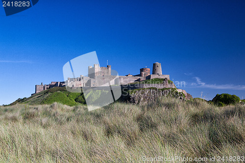 Image of Bamburgh castle on top of the rock