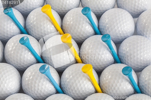 Image of Golf balls and tees 