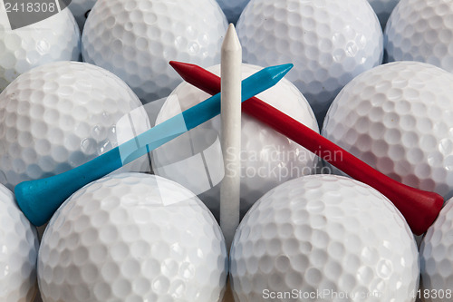 Image of Golf balls and tees 