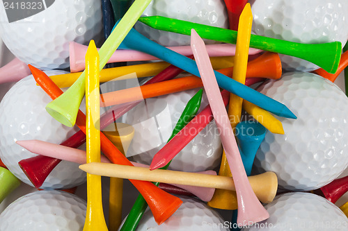 Image of Golf balls and tees 